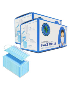 Mascarillas Desechables PQS 3 Capas Hipoalergénicas 100 PCS
