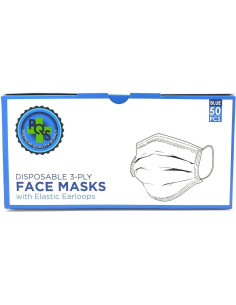 Mascarillas Desechables PQS 3 Capas Hipoalergénicas 100 PCS 2