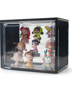 Caja de Exhibición Acrílica Ajustable Cestatívo 2 Paquete Negro 2