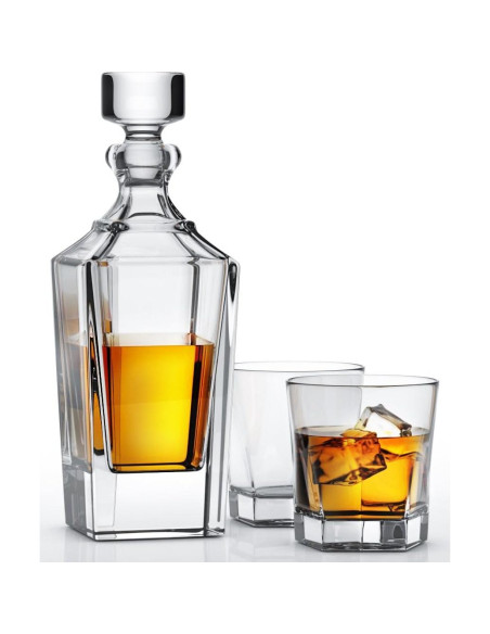 Juego de Decantador de Cristal Miko 750ml con 6 Vasos