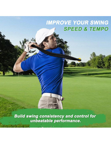 Entrenador de Swing de Cuerda de Golf Cusprtm - Profesional, Negro