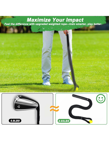 Entrenador de Swing de Cuerda de Golf Cusprtm - Profesional, Negro