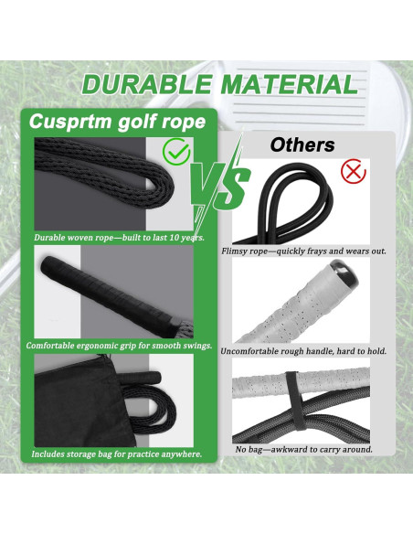 Entrenador de Swing de Cuerda de Golf Cusprtm - Profesional, Negro