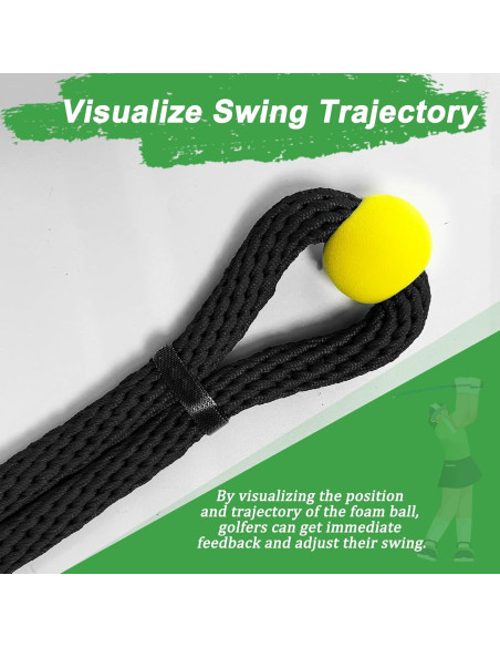 Entrenador de Swing de Cuerda de Golf Cusprtm - Profesional, Negro