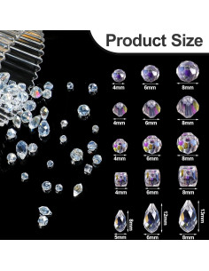 Kigeli 1280 Piezas Perlas de Vidrio Color AB para Manualidades 2