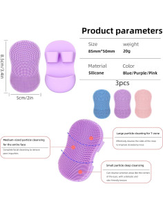 3 Exfoliadores de Silicona SHBLOMK para Limpieza Facial 2