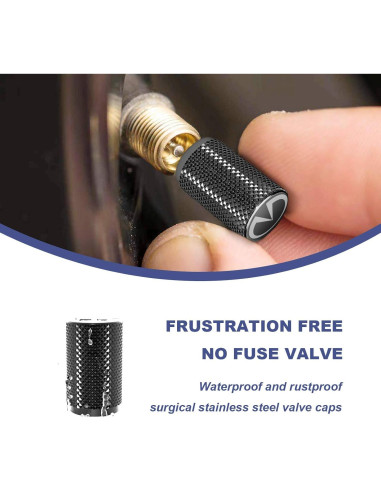 Tapa de Válvula de Aire Neumático STEEL HAWK - Acero Inoxidable CNC - Paquete de 4