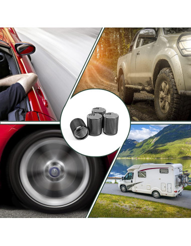 Tapa de Válvula de Aire Neumático STEEL HAWK - Acero Inoxidable CNC - Paquete de 4