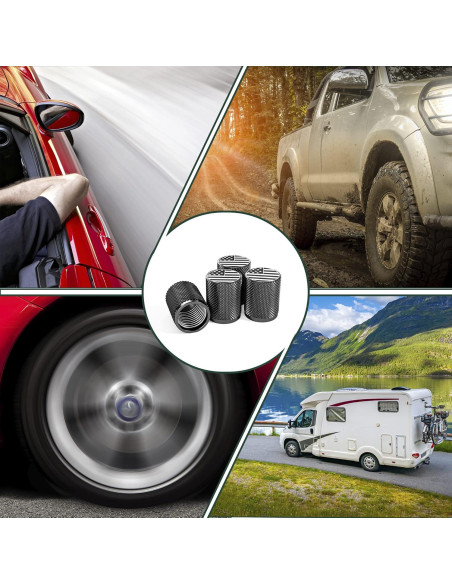 Tapa de Válvula de Aire Neumático STEEL HAWK - Acero Inoxidable CNC - Paquete de 4