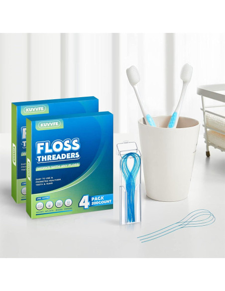 Hilo Dental de Limpieza Profunda KUVVFE - 200 Unidades