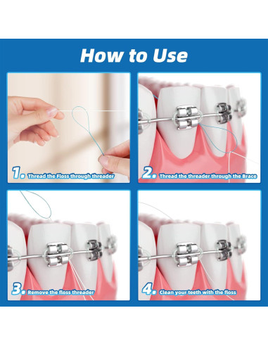 Hilo Dental de Limpieza Profunda KUVVFE - 200 Unidades