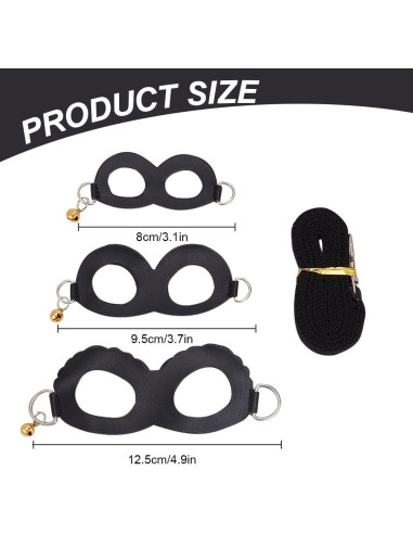 Arnés y Correa para Hámster DELORIGIN - Set 3 Tamaños Negro