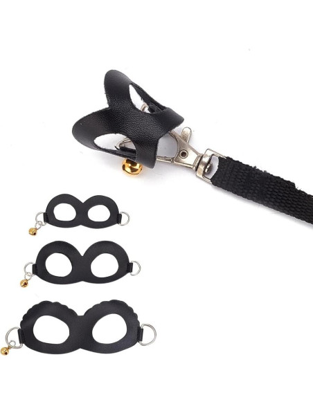 Arnés y Correa para Hámster DELORIGIN - Set 3 Tamaños Negro