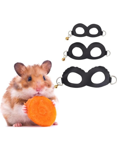 Arnés y Correa para Hámster DELORIGIN - Set 3 Tamaños Negro
