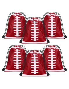 Mochilas de Cierre de Cordón Shappy 6 Pcs Fútbol 43x33 cm