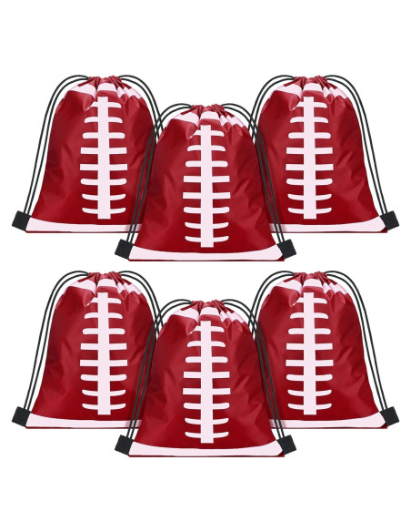 Mochilas de Cierre de Cordón Shappy 6 Pcs Fútbol 43x33 cm