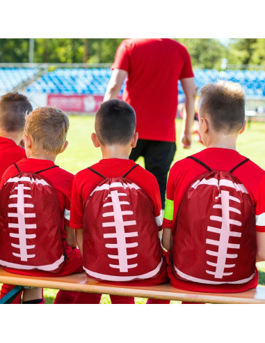 Mochilas de Cierre de Cordón Shappy 6 Pcs Fútbol 43x33 cm