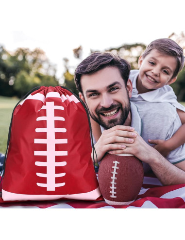 Mochilas de Cierre de Cordón Shappy 6 Pcs Fútbol 43x33 cm