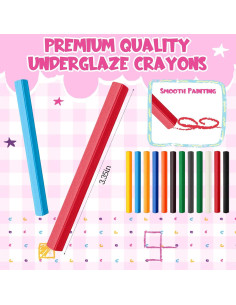Set de 12 Crayones de Subcapa para Cerámica Dunzoom 2