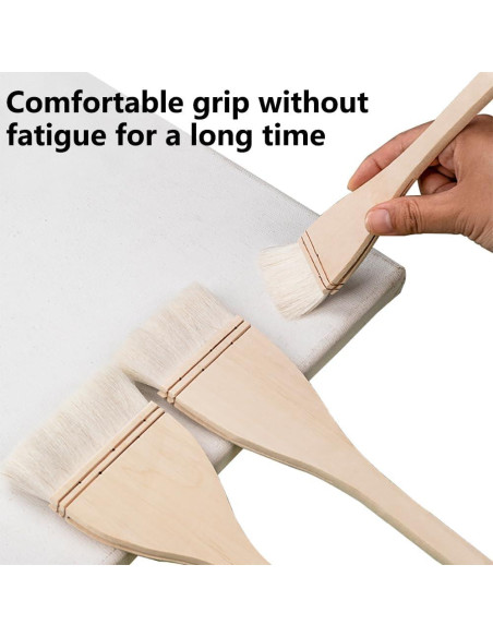 Juego de Pinceles Hake Longdex 4PCS Acuarela Pelo de Cabra