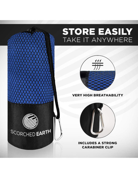 Juego de Toallas de Microfibra ScorchedEarth - 2 Piezas, Secado Rápido