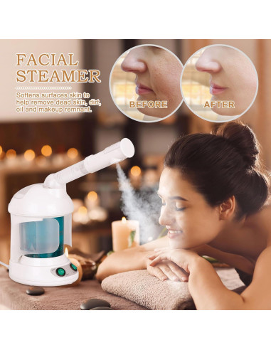 Vaporizador Facial y de Cabello SUPER DEAL 3 en 1 Multifuncional