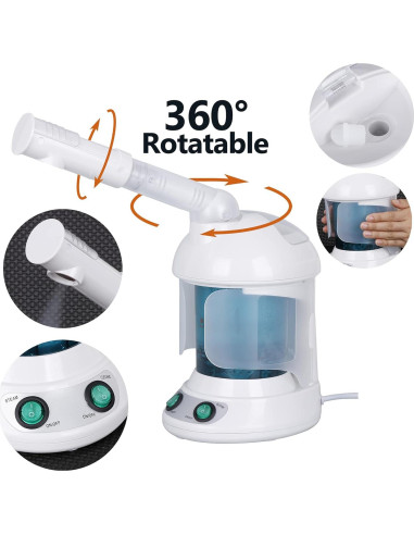 Vaporizador Facial y de Cabello SUPER DEAL 3 en 1 Multifuncional