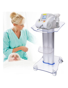 Carro de salón TFCFL acrílico azul 15kg 4 ruedas giratorias