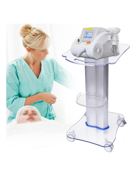 Carro de salón TFCFL acrílico azul 15kg 4 ruedas giratorias