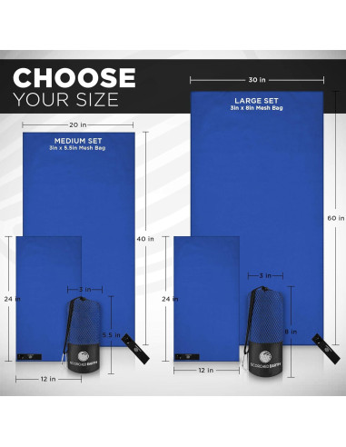 Juego de Toallas de Microfibra ScorchedEarth - 2 Piezas, Secado Rápido
