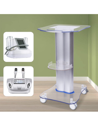 Carro de salón TFCFL acrílico azul 15kg 4 ruedas giratorias