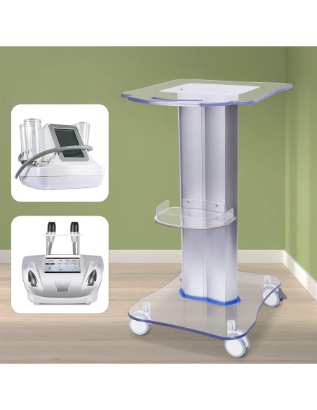 Carro de salón TFCFL acrílico azul 15kg 4 ruedas giratorias