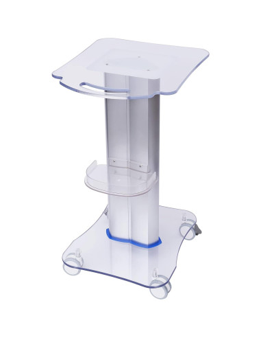 Carro de salón TFCFL acrílico azul 15kg 4 ruedas giratorias