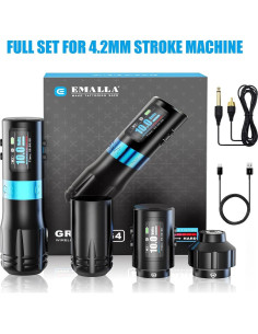 Máquina de Tatuaje Inalámbrica Emalla G4 4.2mm Profesional 2