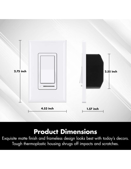 Interruptor Regulador de Luz Micmi 3 Vías 600W LED Incandescente