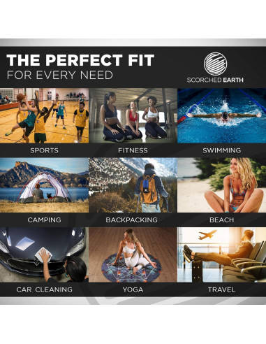 Juego de Toallas de Microfibra ScorchedEarth - 2 Piezas, Secado Rápido