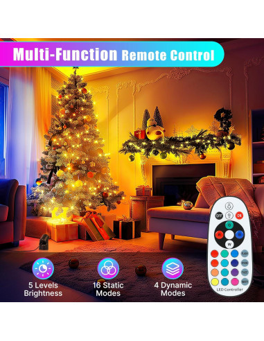 Foco LED RGBW Kandicyar 7W 16 Colores Control Remoto