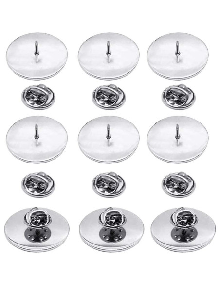 20 Juegos de Broches de Acero Inoxidable ccHuDE 18mm y 12mm