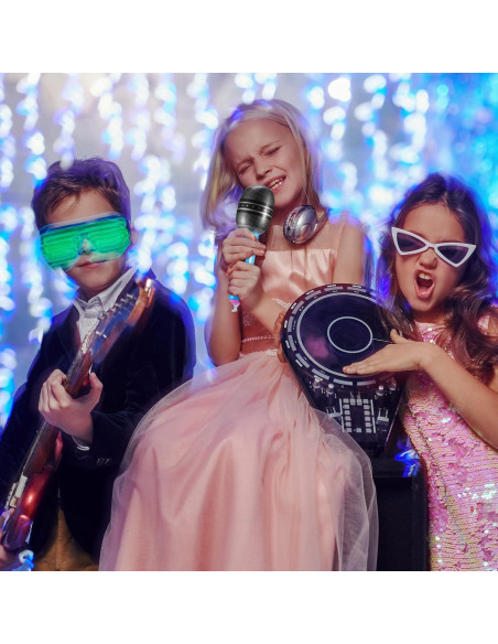 60 Piezas Micrófonos Inflables Zhanmai 25 cm Colores Variados