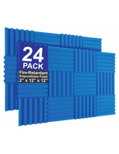 Paneles Acústicos Foam Factory 24 Pack Wedge 30.48 cm Azul