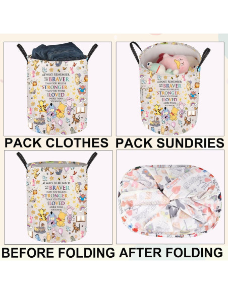 Cesta de lavandería JNIAP Oso Plegable 50x40 cm Impermeable