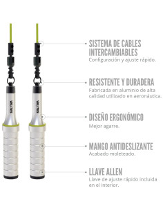 Cuerda de Salto con Peso Velites Tierra 2.0 - Aluminio 0.9kg 2