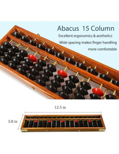 Ábaco de Madera Hexing Soroban 15 Columnas 31.75 cm 2