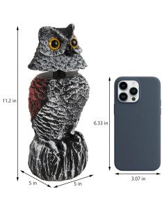 Hausse 2 Búhos Ahuyentadores de Aves 28.4 cm Plástico 2