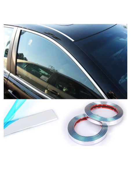 Tira de Moldura Autoadhesiva Shine & Bright 2.44m Plata Cromada