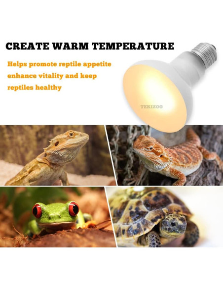 Bombillas de Calor Diurna TEKIZOO 100W para Reptiles y Anfibios