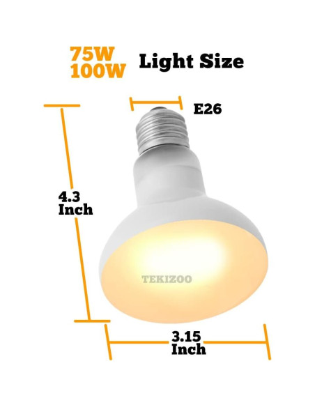 Bombillas de Calor Diurna TEKIZOO 100W para Reptiles y Anfibios
