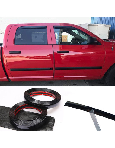 Moldura de Automóvil NANSH 16Ft Negra Brillante 12mm Universal