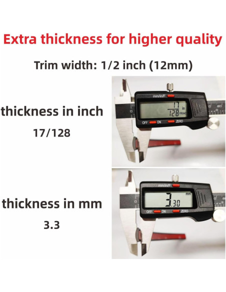 Moldura de Automóvil NANSH 16Ft Negra Brillante 12mm Universal