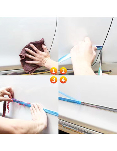 Moldura de Automóvil NANSH 16Ft Negra Brillante 12mm Universal